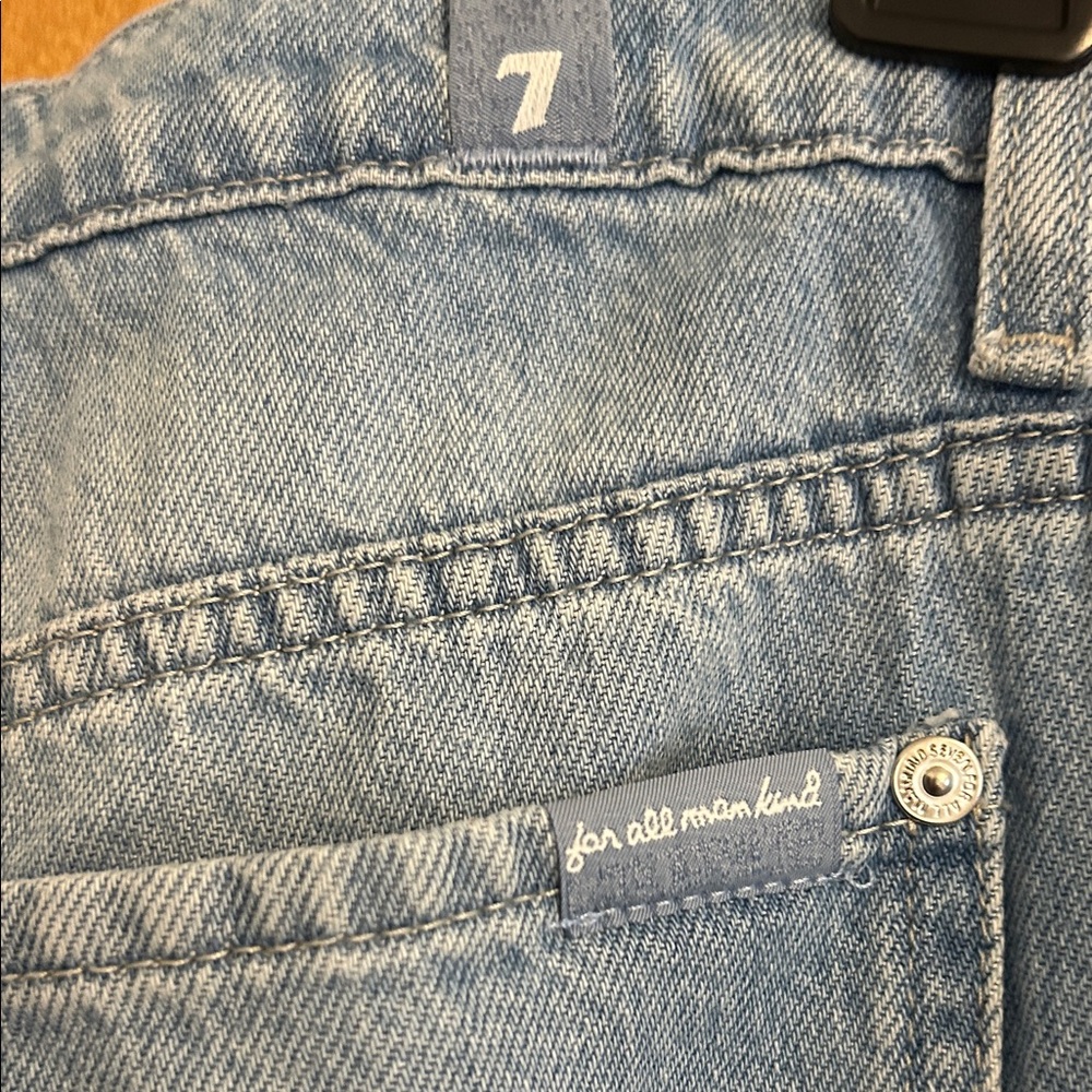 7 For All Mankind Light Blue Wide-Leg Jeans Modern Dojo - Picture 7 of 12